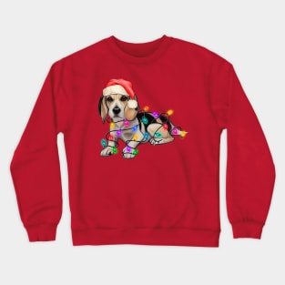 cute christmas dog Crewneck Sweatshirt